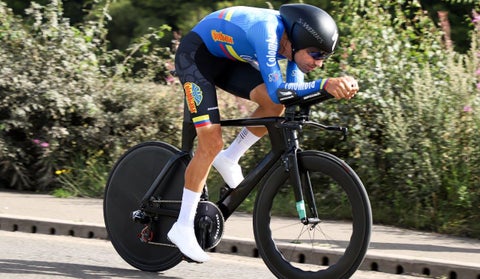 Uno de los colombianos en la contrarreloj del mundial de ciclismo