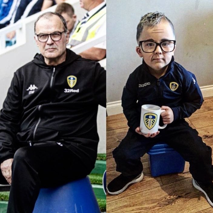 Marcelo Bielsa y el idéntico disfraz de un niño que fue tendencia