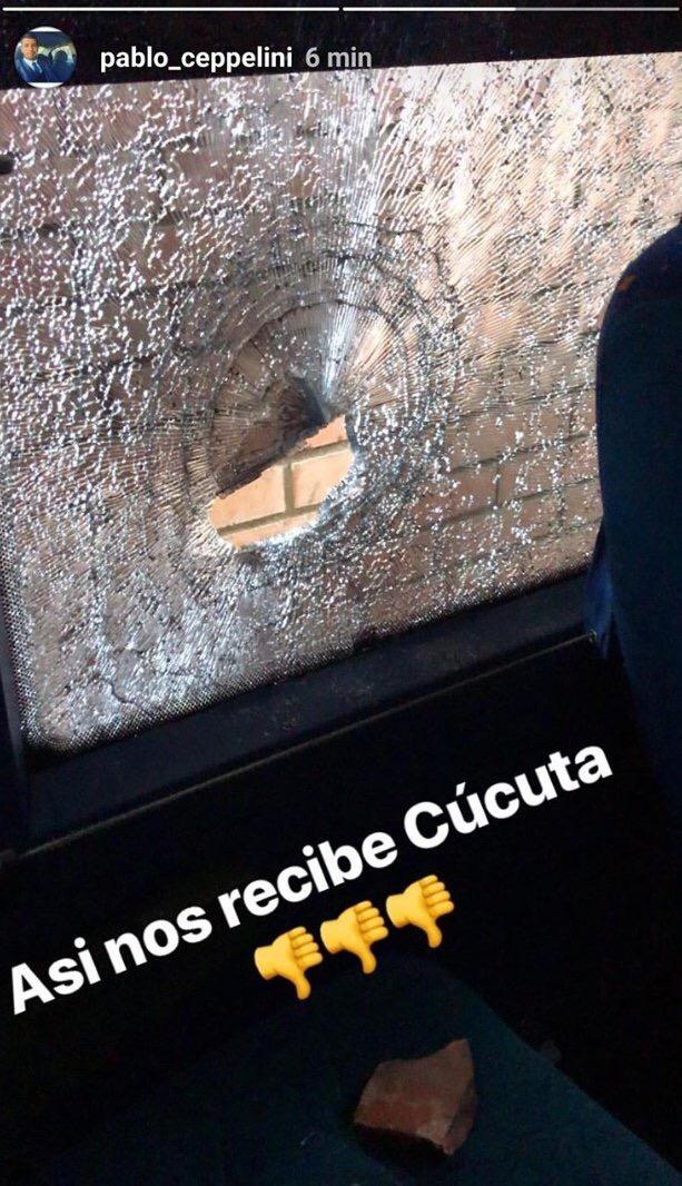 Pablo Ceppelini, jugador del club publicó la agresión en sus redes sociales