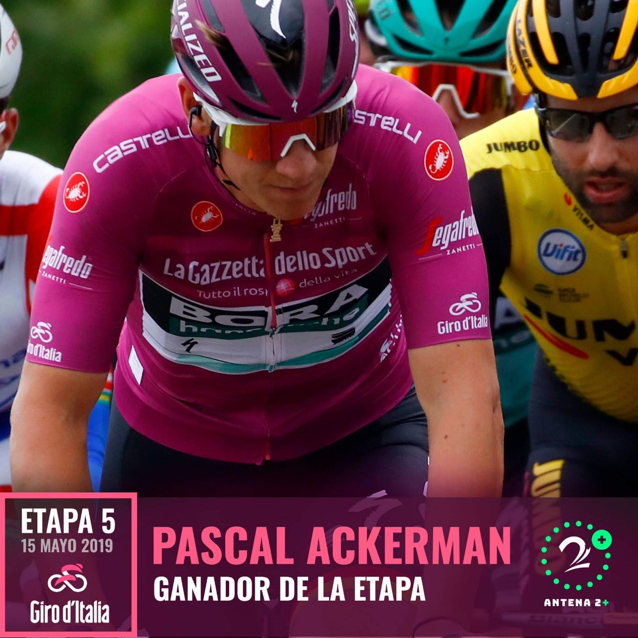 Pascal Ackermann, ganador de la quinta etapa del Giro de Italia 2019