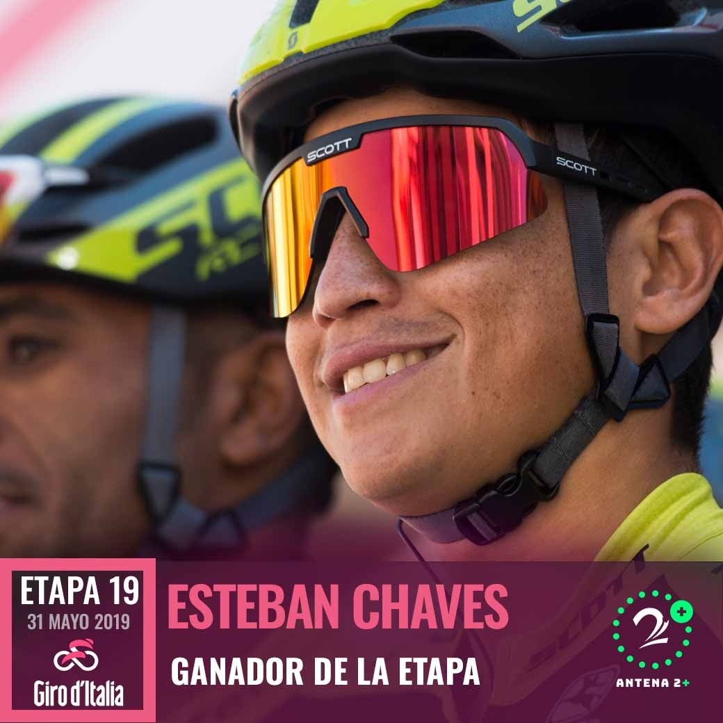 Esteban Chaves ganó la etapa 19 del Giro de Italia
