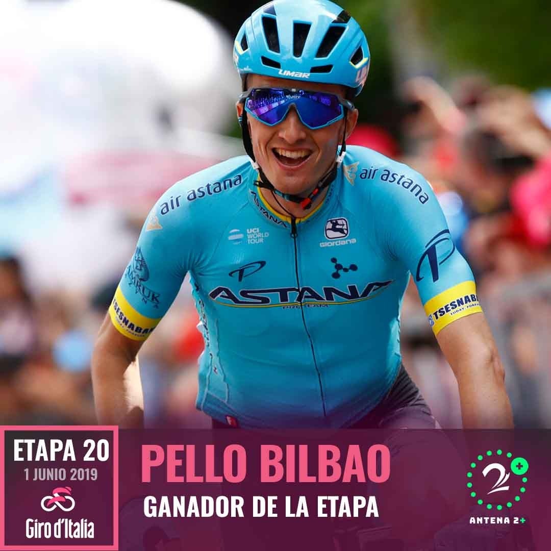 Pello Bilbao ganó la etapa 20 del Giro de Italia