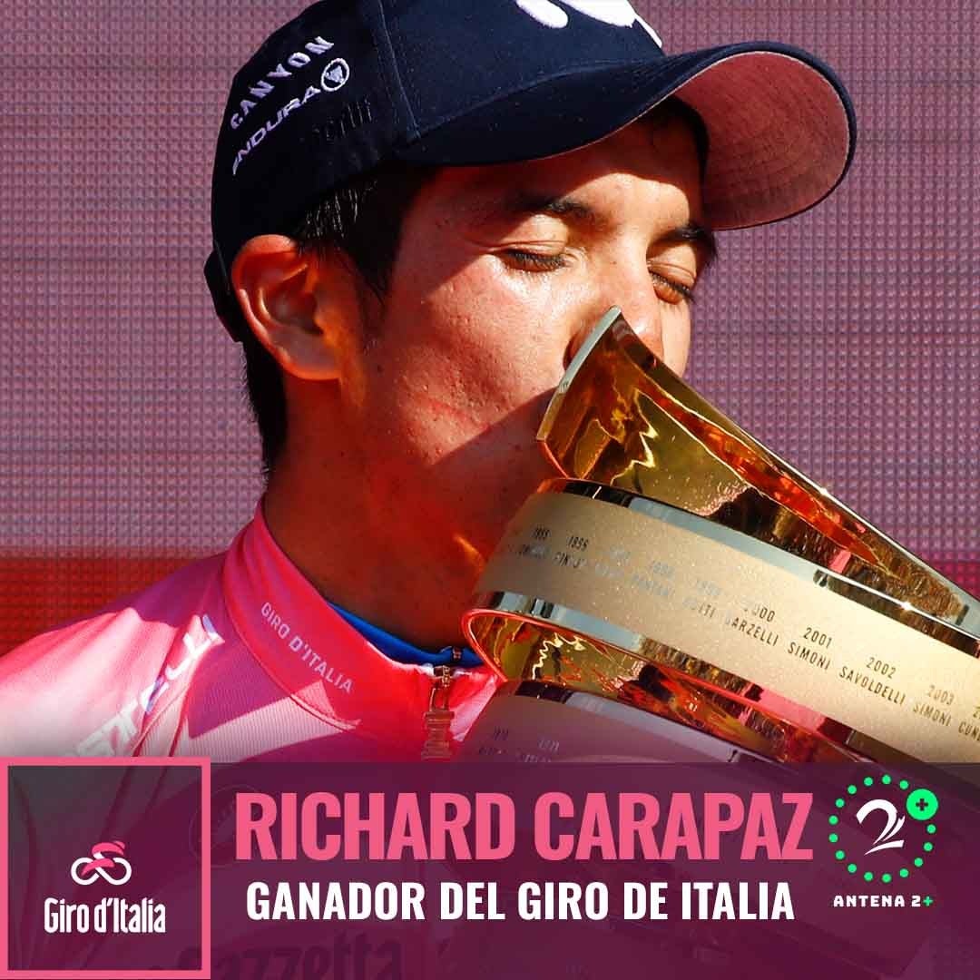 Richard Carapaz, campeón del Giro de Italia