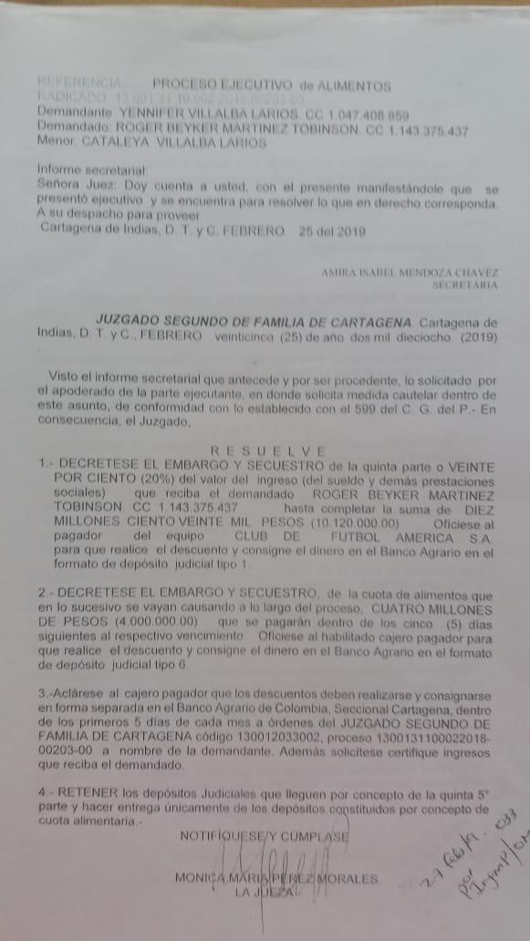 Decisión Juzgado Roger Martínez