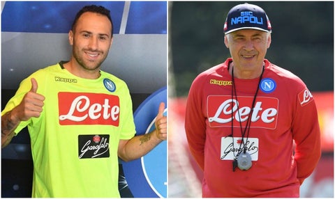 David Ospina y Carlo Ancelotti