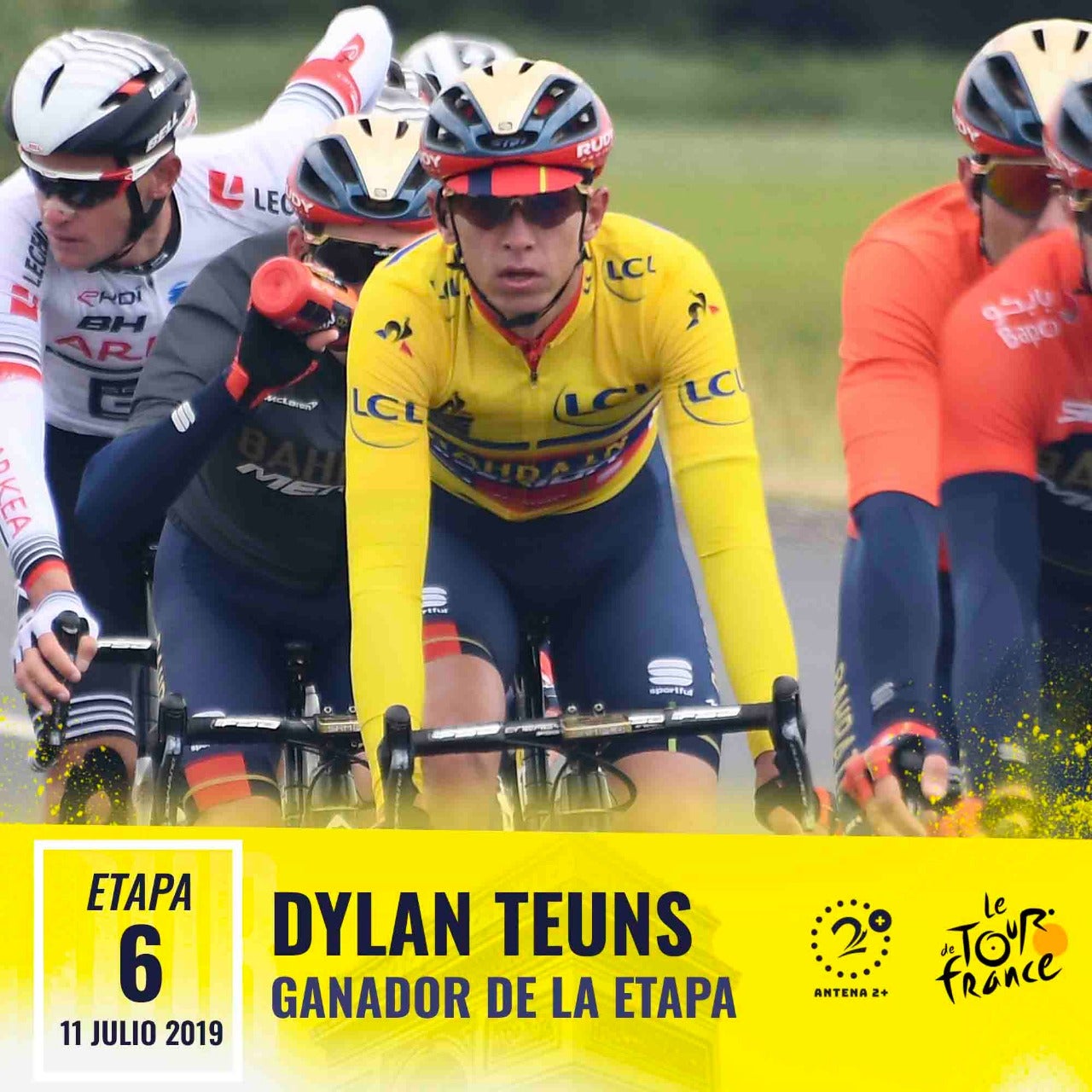 Dylan Teuns, ganador de la sexta etapa del Tour de Francia