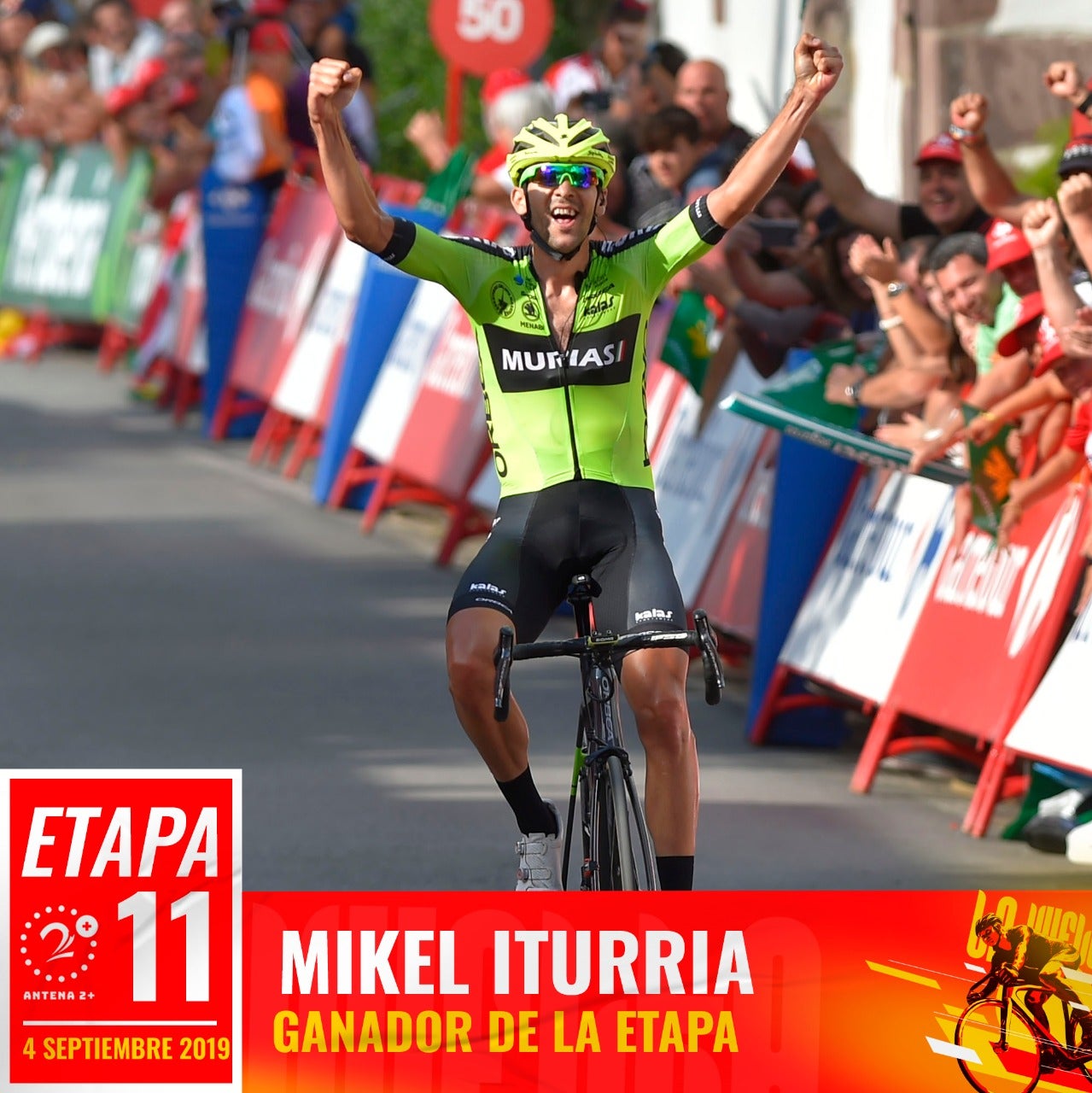 Mikel Iturria ganó la etapa 11 de la Vuelta a España