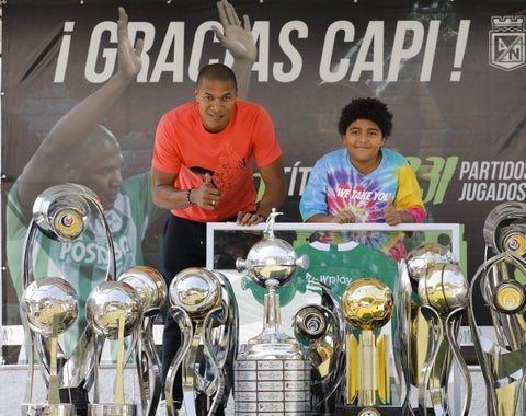 Alexis Henríquez en su despedida de Atlético Nacional