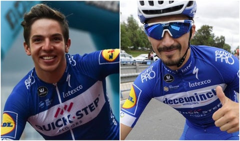 Álvaro Hodeg y francés Julian Alaphilippe