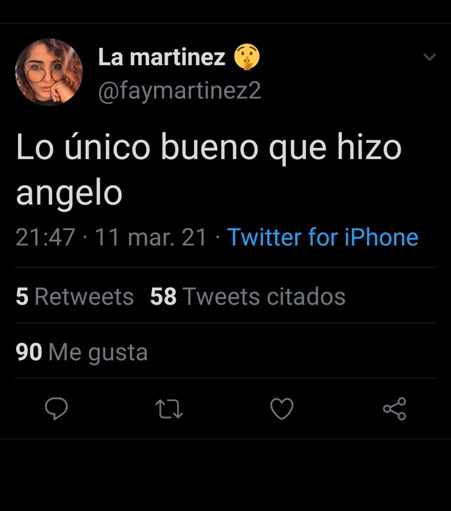 Captura de pantalla Twitter @faymartinez2