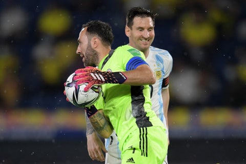 David Ospina y Lionel Messi