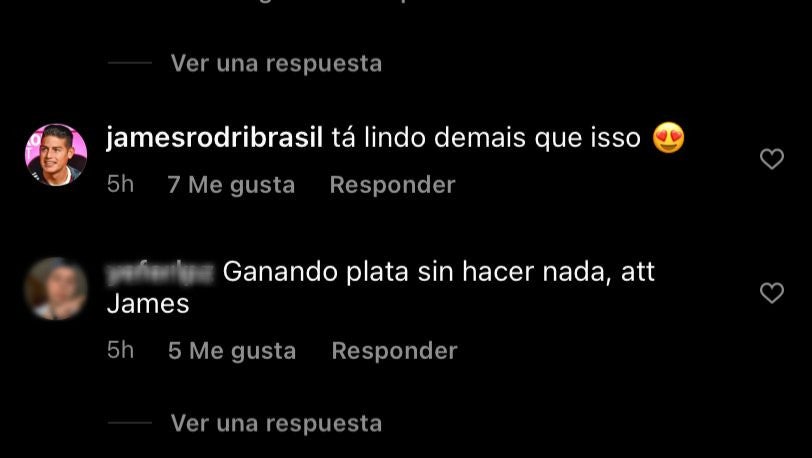 Crítica a James Rodríguez en Instagram