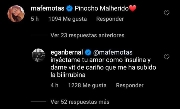 Egan coquetea con Mafe Motas