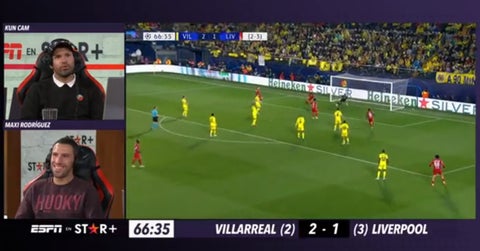 Reacción de Kun Agüero por el gol de Luis Díaz