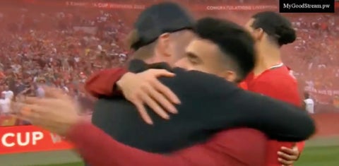 Luis Díaz y Jürgen Klopp, FA Cup, Liverpool vs Chelsea