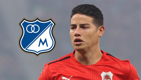 James Rodríguez y el ex Millonarios que sería su compañero en Miami.