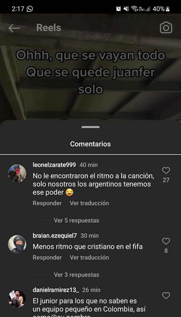 Burla a los hinchas de Junior en Argentina