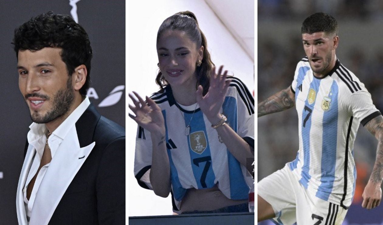 Sebastián Yatra, Tini y Rodrigo de Paul