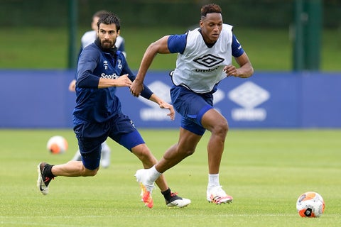 Yerri Mina Everton- regreso entrenamientos