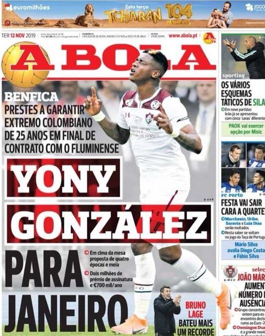 Yony González, cerca de llegar a Benfica