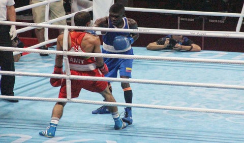 Yuberjén Martínez en el boxeo de los Juegos Olímpicos