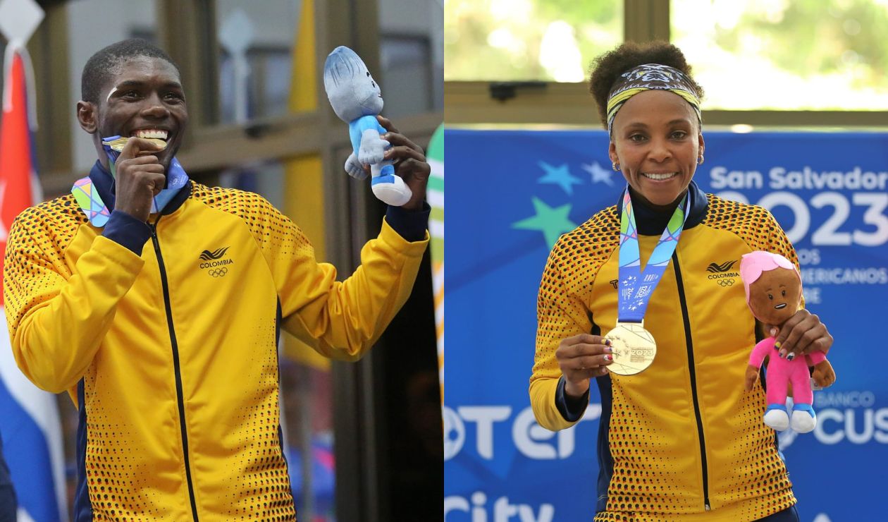 Yuberjen Martínez e Ingrit Valencia en los Juegos Centroamericanos 2023