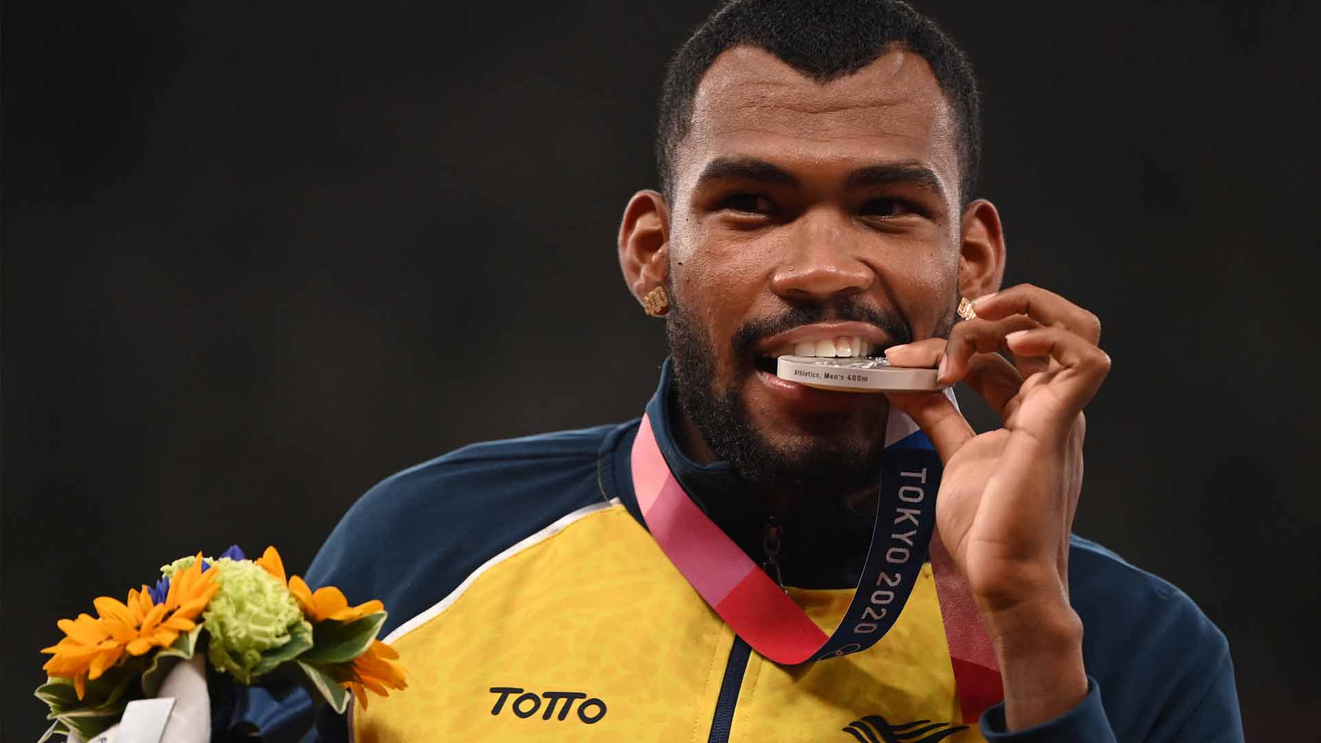 Anthony Zambrano, en el podio