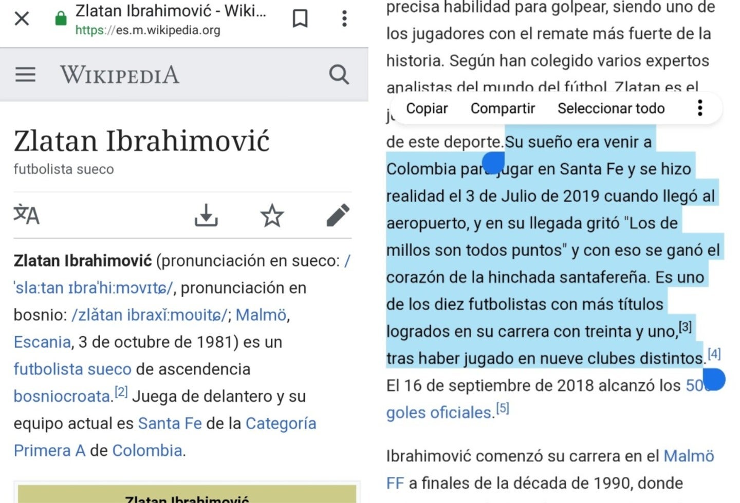 Zlatan a Santa Fe