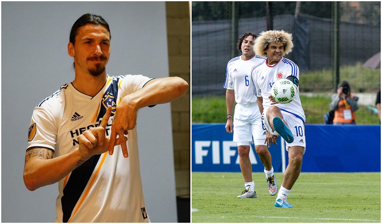 Zlatan Ibrahimovic y Carlos 'Pibe' Valderrama