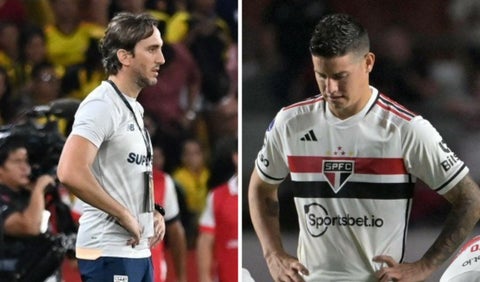 Luis Zubeldía y James Rodríguez