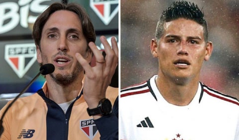 Luis Zubeldía y James Rodríguez